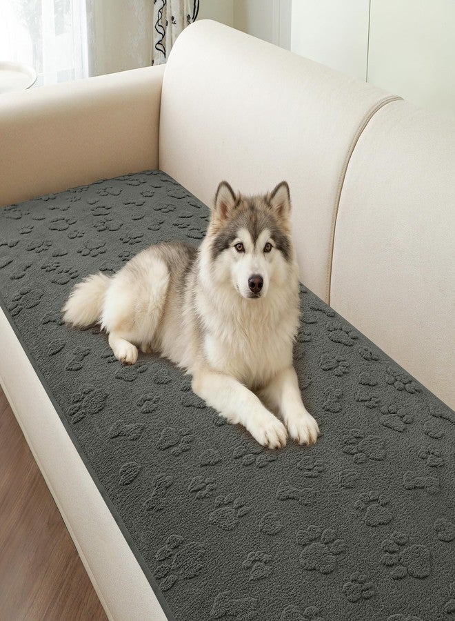 Foxdecor Dog Couch Cover Protector, Sofa Covers for Pets Washable, Anti-Slip Dog Cover for Couch, Reusable Pet Sofa Cover Furniture Covers for Pets. (Grey, 28" x 70") - Image 1